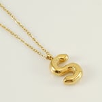 Gold color / 1 Piece Simple Series Simple Letter S Stainless Steel  Gold Color Women's Pendant Necklaces Picture19